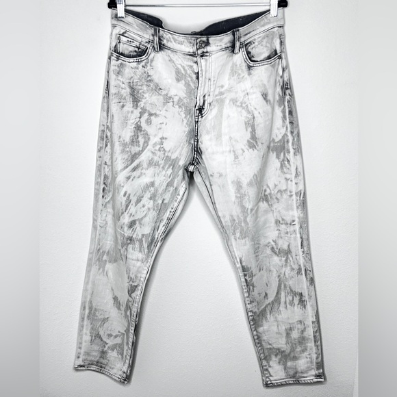 7 for all Mankind Smoke Print Jeans in Dusty Gray Jeans Women’s Sz 34 - Picture 2 of 14